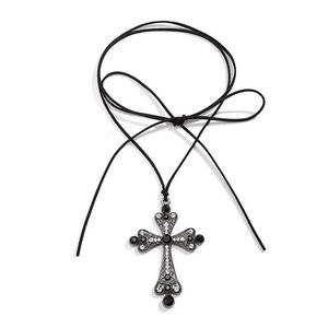 Boho CROSS necklace w prairie/western/free people/spell Gypsy vibe